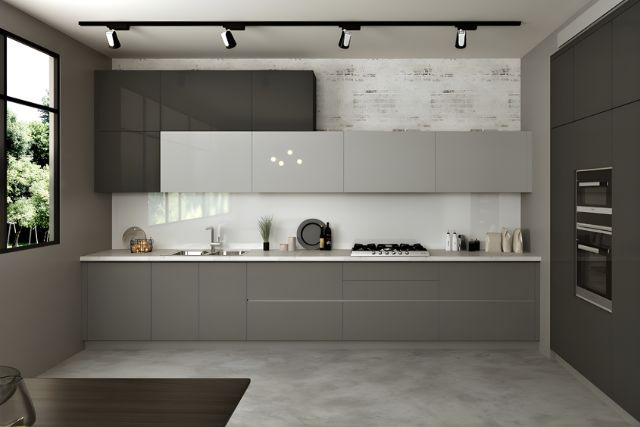 Straight modular kitchen for minimal and sleek interiors